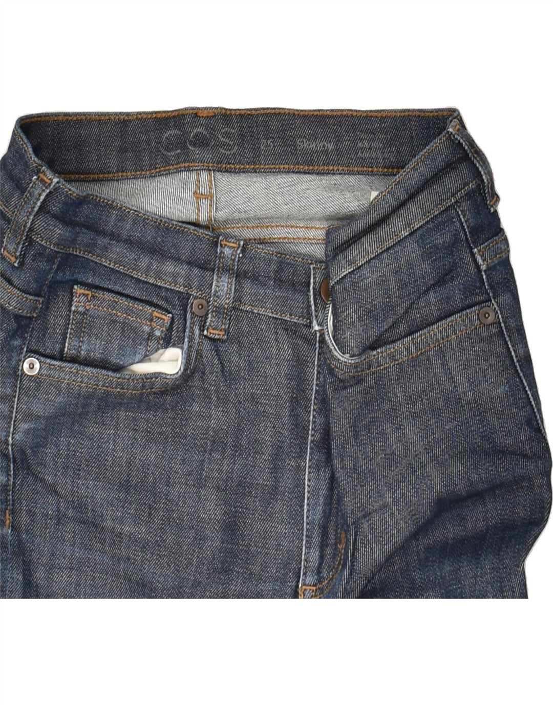 COS Womens Skinny Jeans W25 L29  Navy Blue Cotton | Vintage Cos | Thrift | Second-Hand Cos | Used Clothing | Messina Hembry 