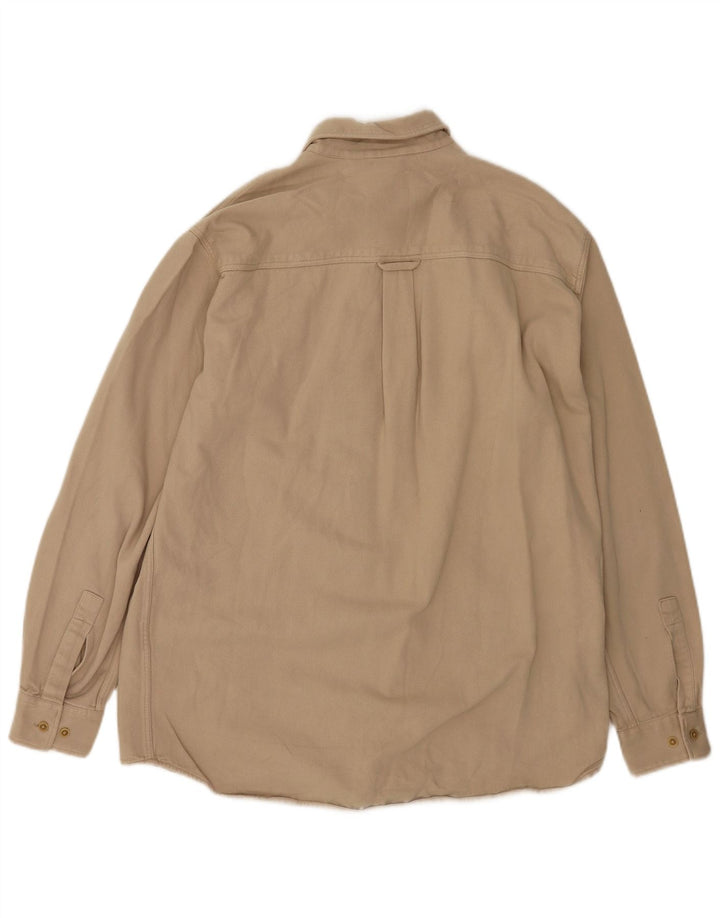 Marlboro Classics Herre Flanelskjorte XL Beige Bomuld