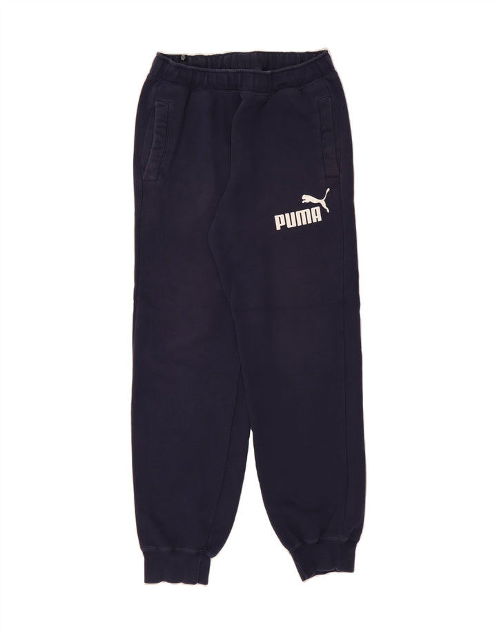 PUMA Mens Graphic Tracksuit Trousers Joggers Medium Navy Blue Vintage Puma and Second-Hand Puma from Messina Hembry 