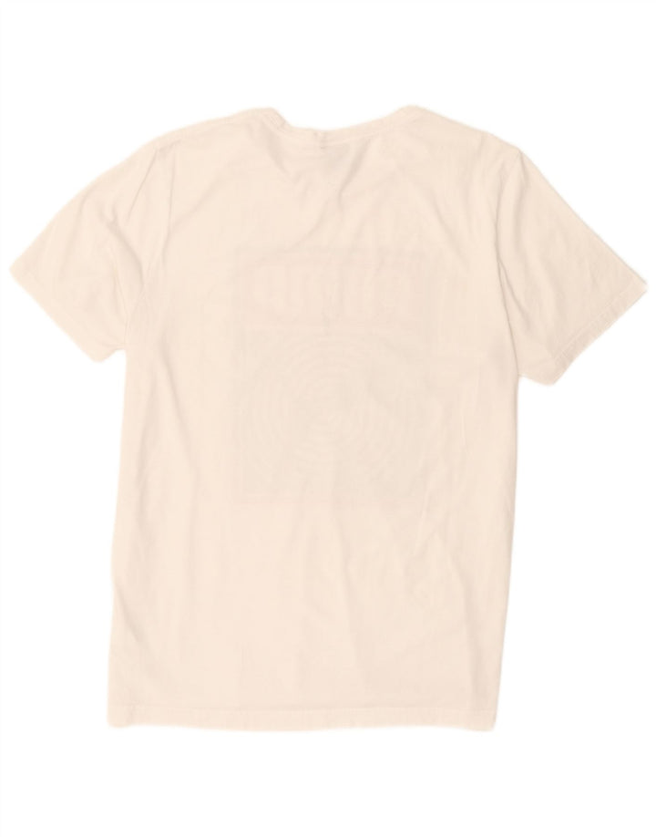 Puma Herre Grafisk T-Shirt Top Stor Hvid Bomuld