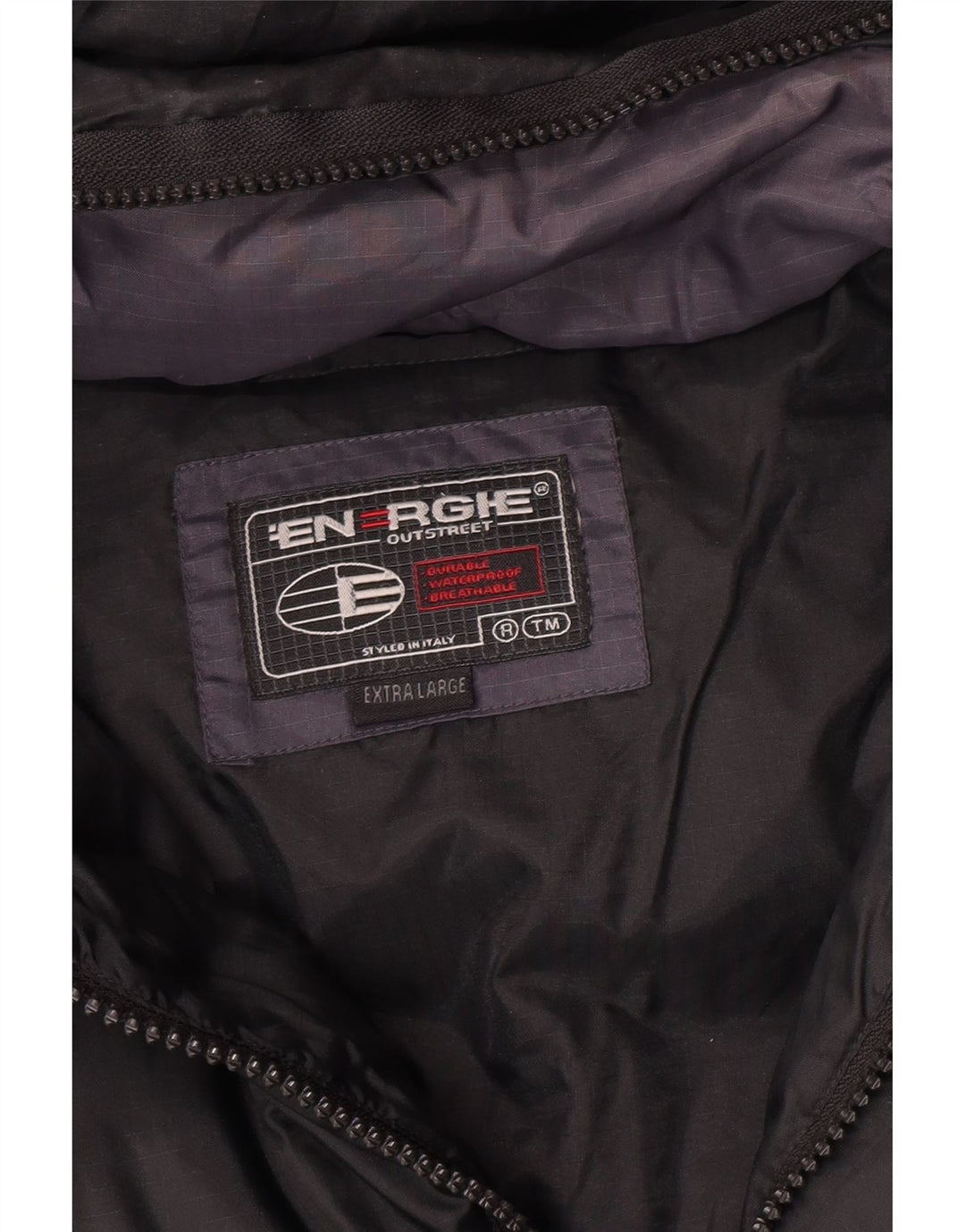 Energie Herre hættepolstret jakke UK 42 XL Sort