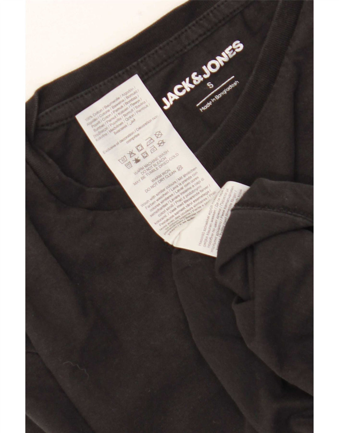 Jack & Jones herre T-shirt top lille sort bomuld