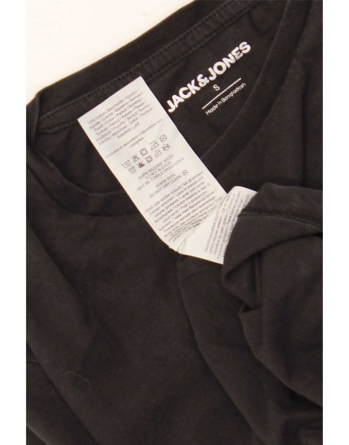 Jack & Jones herre T-shirt top lille sort bomuld