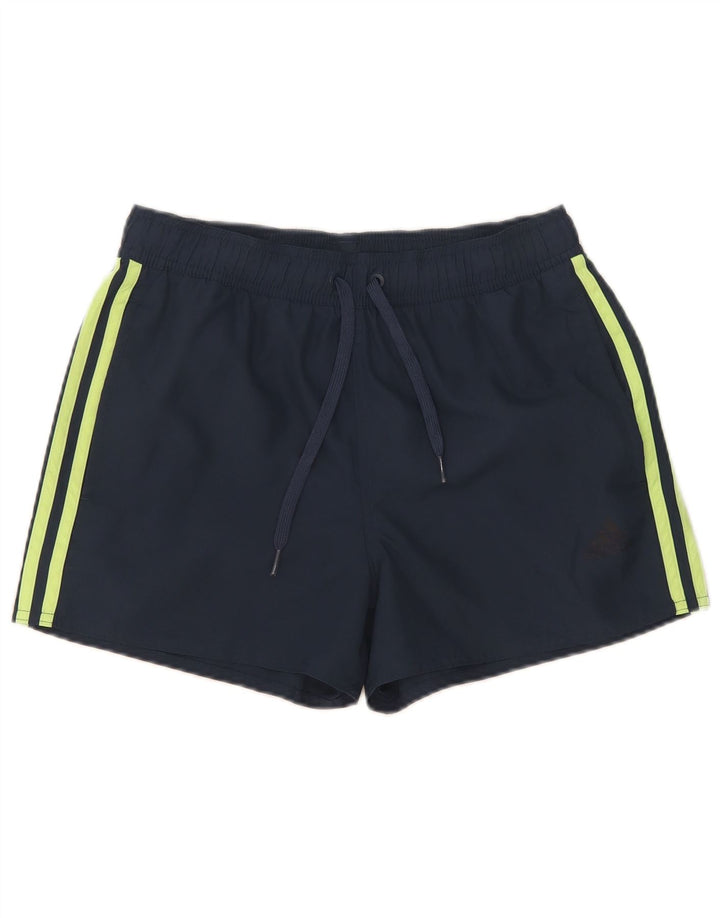 Adidas sportsshorts til kvinder UK 10 Small Navy Blue Polyester
