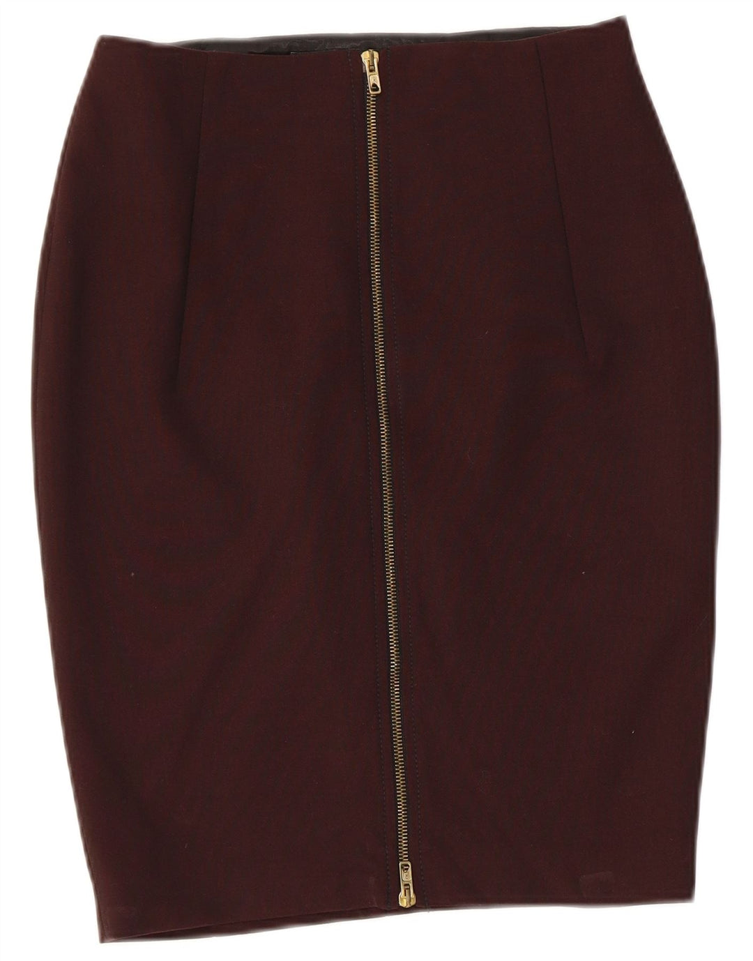 Zara Pencil Nederdel Medium W28 Maroon Viscose til kvinder