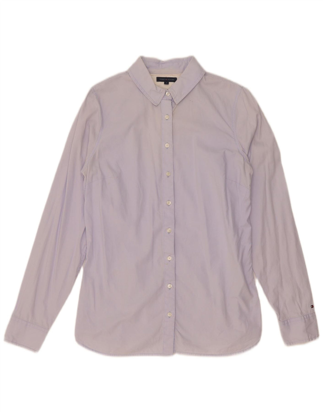 Tommy Hilfiger Dameskjorte US 8 Medium Blue Cotton