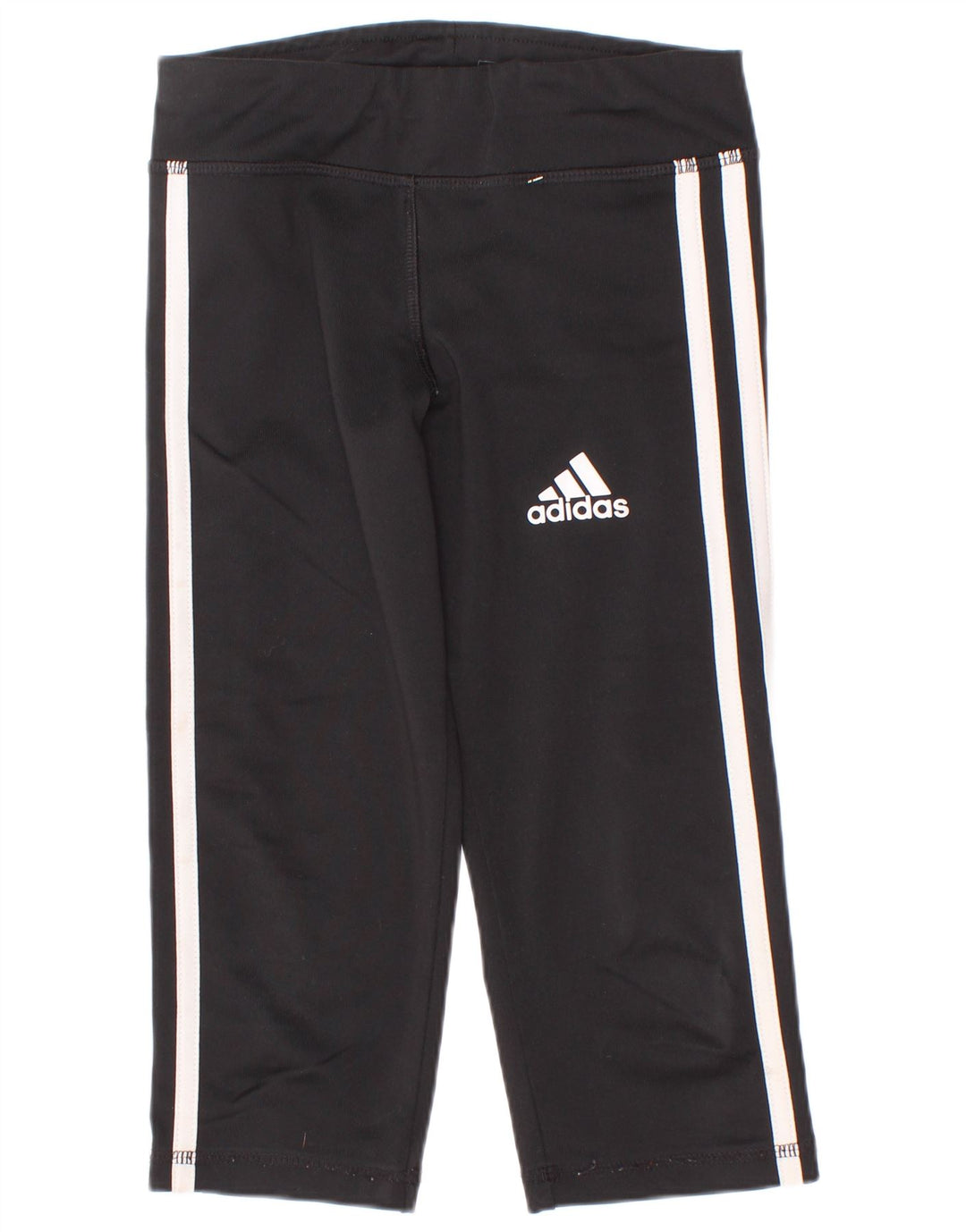 Adidas Girls Aeroready Capri Leggings 7-8 år Sort polyester