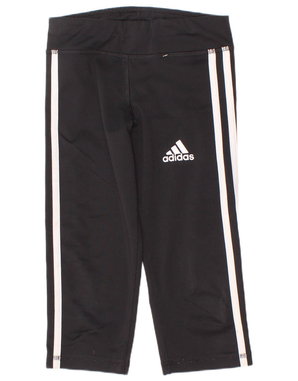 Adidas Girls Aeroready Capri Leggings 7-8 år Sort polyester