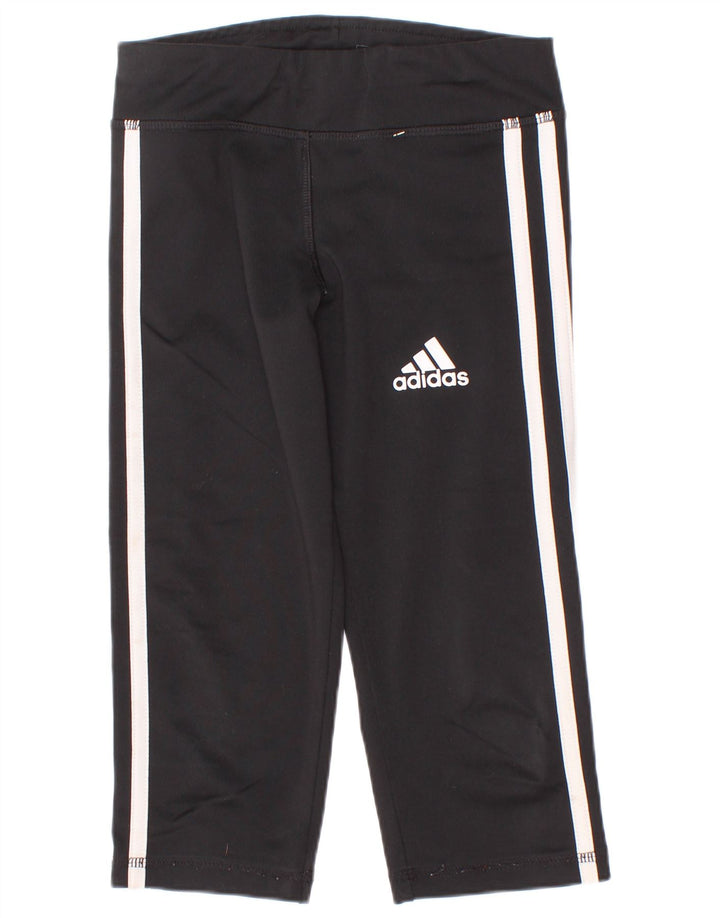 Adidas Girls Aeroready Capri Leggings 7-8 år Sort polyester
