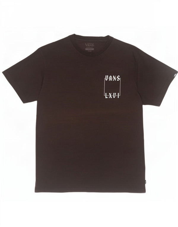 Vans Herre Classic Fit Grafisk T-Shirt Top Medium Sort Bomuld
