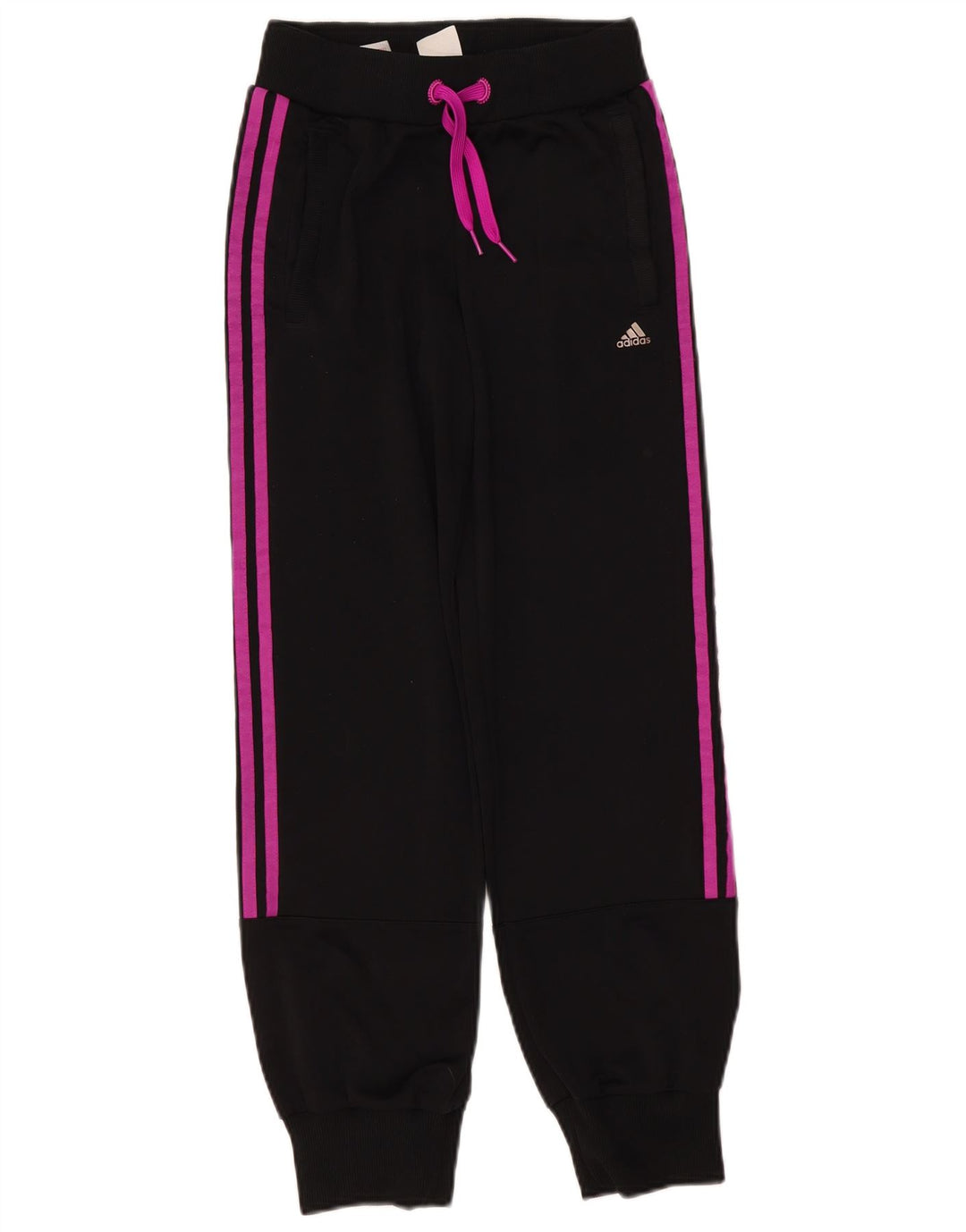 Adidas Drenge Træningsdragt Bukser Joggers 11-12 År Sort Polyester