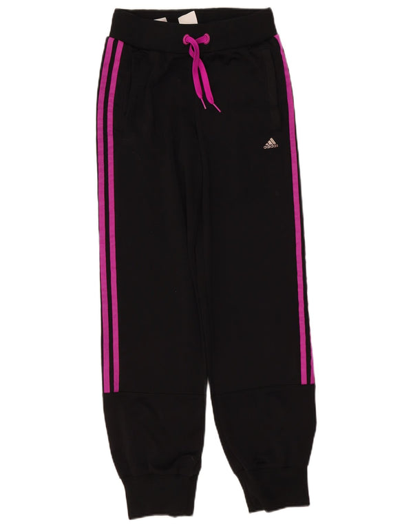 Adidas Drenge Træningsdragt Bukser Joggers 11-12 År Sort Polyester