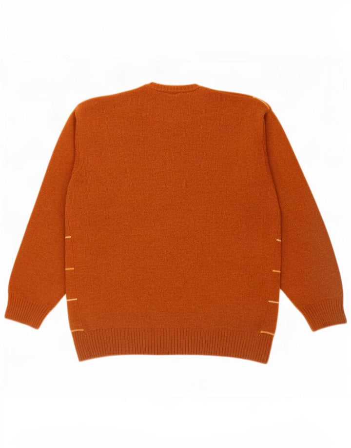 Carrera Herre sweater med rund hals XL brun ternet lammeuld