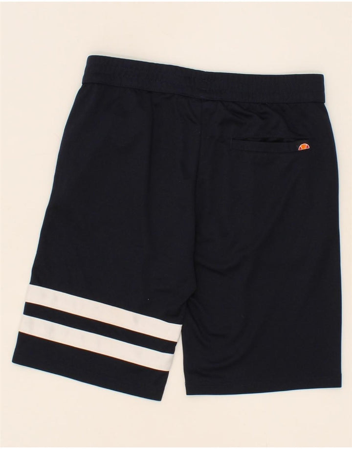 ELLESSE Boys Sport Shorts 11-12 Years Navy Blue Striped Vintage Ellesse and Second-Hand Ellesse from Messina Hembry 