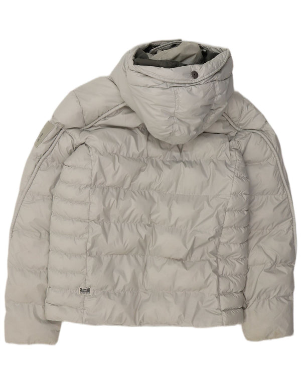G-STAR Polstret jakke med hætte til mænd UK 38 Medium Grå Polyester