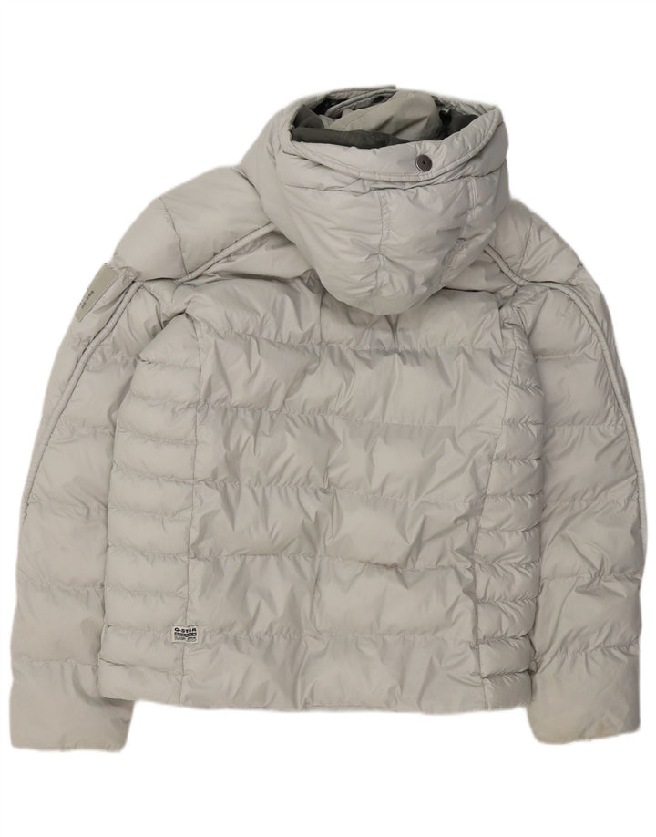 G-STAR Polstret jakke med hætte til mænd UK 38 Medium Grå Polyester