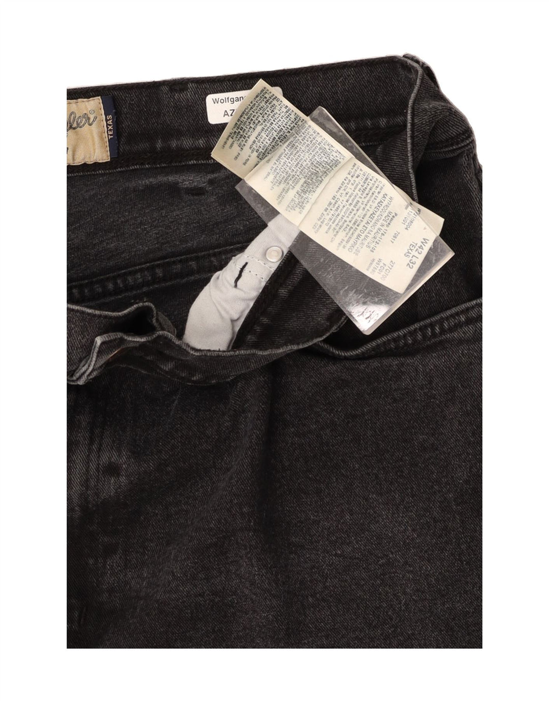 WRANGLER Mens Texas Straight Jeans W42 L26 Black Cotton Vintage Wrangler and Second-Hand Wrangler from Messina Hembry 