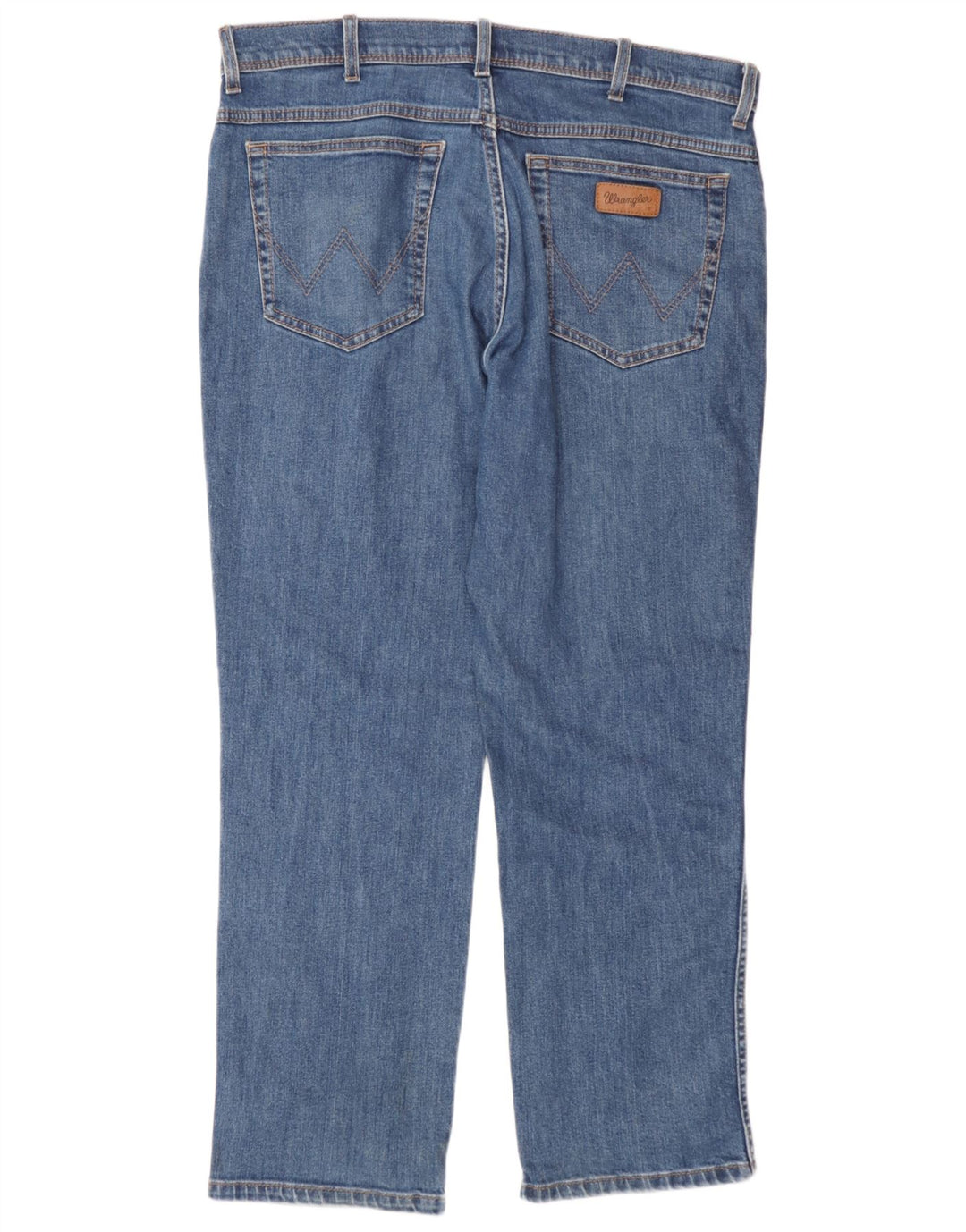 Wrangler Herre Regular Fit Straight Jeans W36 L30 Blå Bomuld
