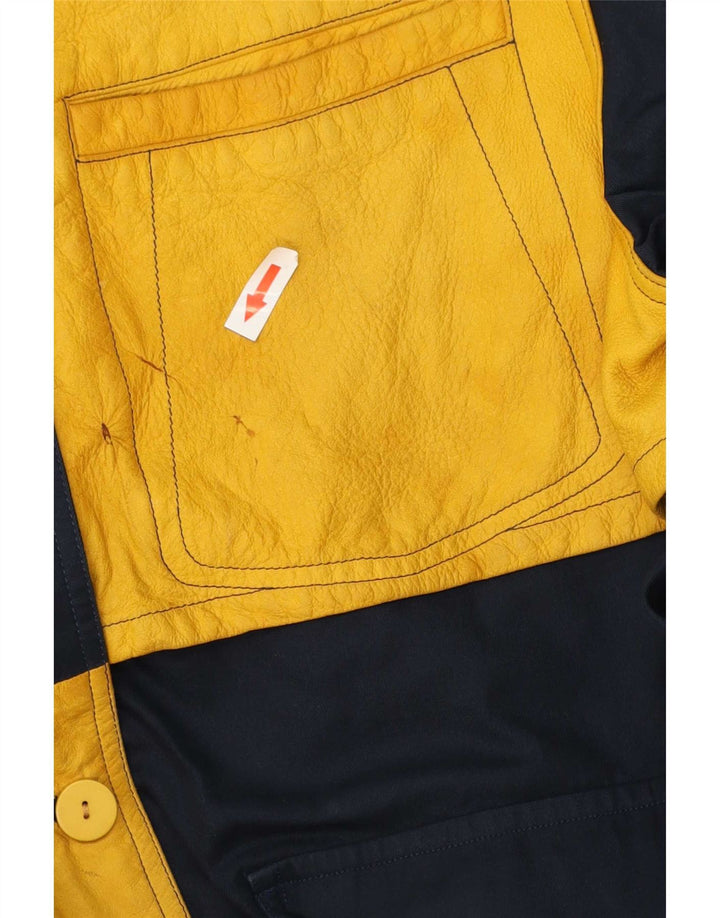 Vintage Kvinder Utility Jacket UK 16 Large Navy Blue Colourblock