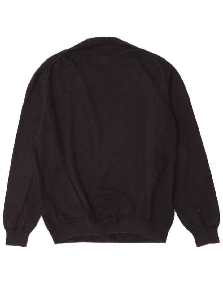 Marlboro Classics Herre Crew Neck Jumper Sweater Stor Sort Bomuld