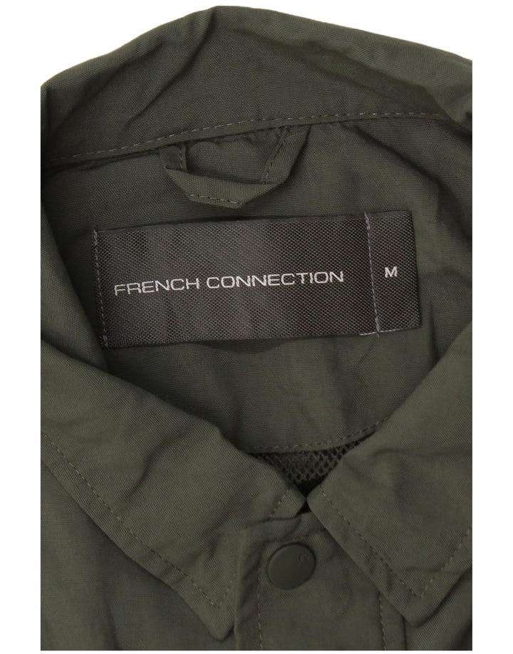 French Connection Herre Overshirt Shirt Medium Khaki Polyamid