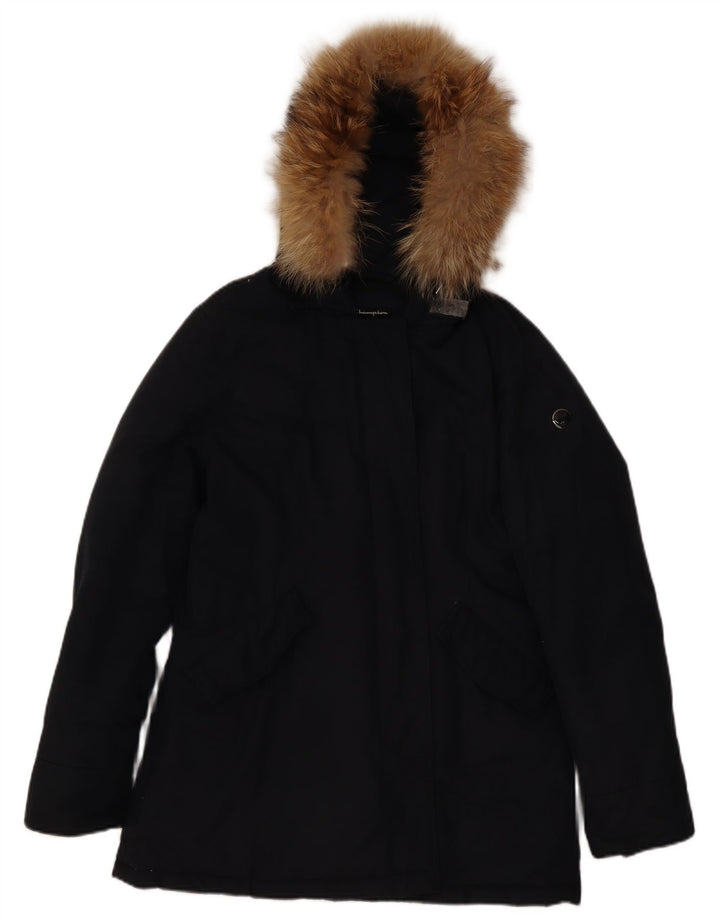 Champion Dame hættepolstret jakke UK 14 Medium Navy Blue