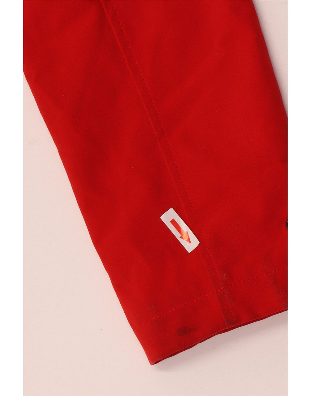 Calvin Klein Dame Hooded Parka Jacket UK 10 Small Red Polyester