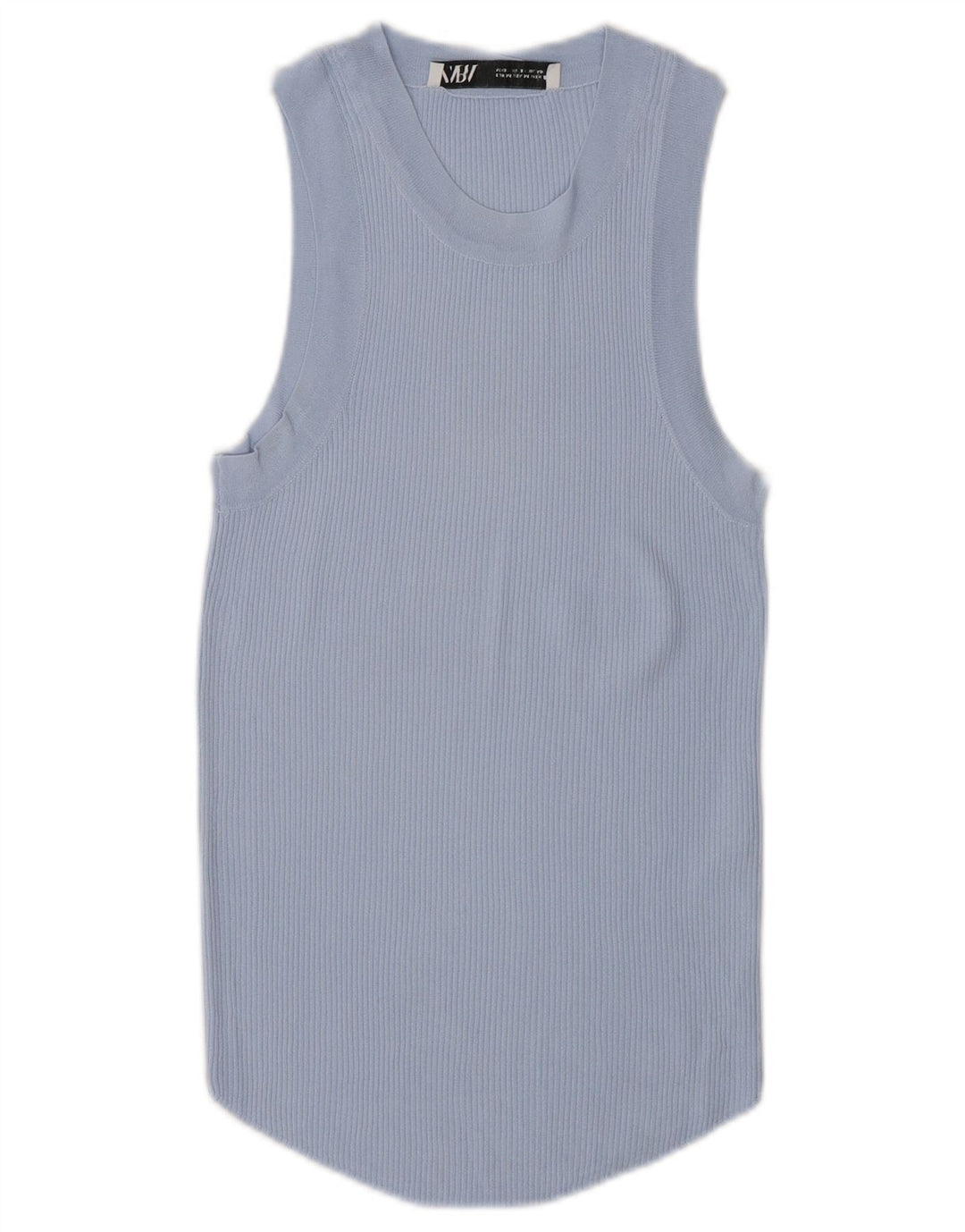 Zara Damevest Top UK 12 Medium Blue Viscose