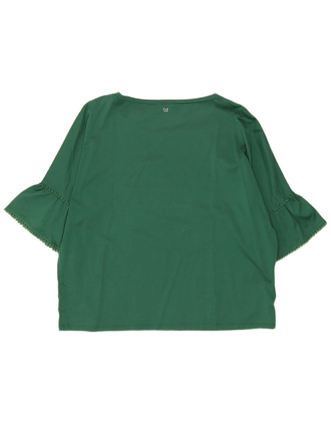 Max Mara Dame Weekend 3/4 ærmet bluse Top UK 16 Large Green
