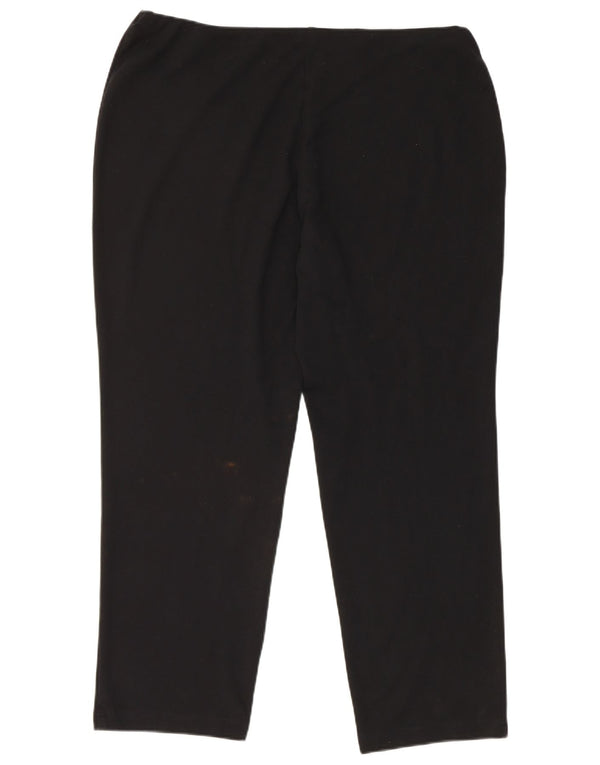 Marks & Spencer Womens Straight Casual Trousers UK 18 XL W36 L27 Black