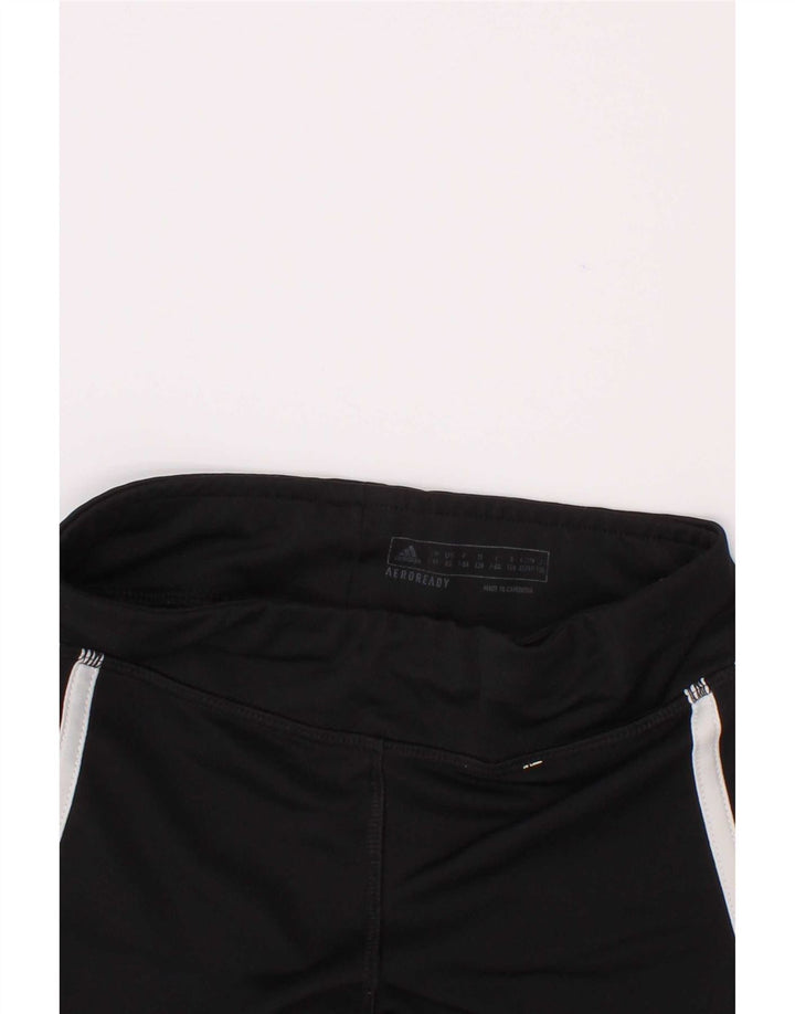 Adidas Girls Aeroready Capri Leggings 7-8 år Sort polyester