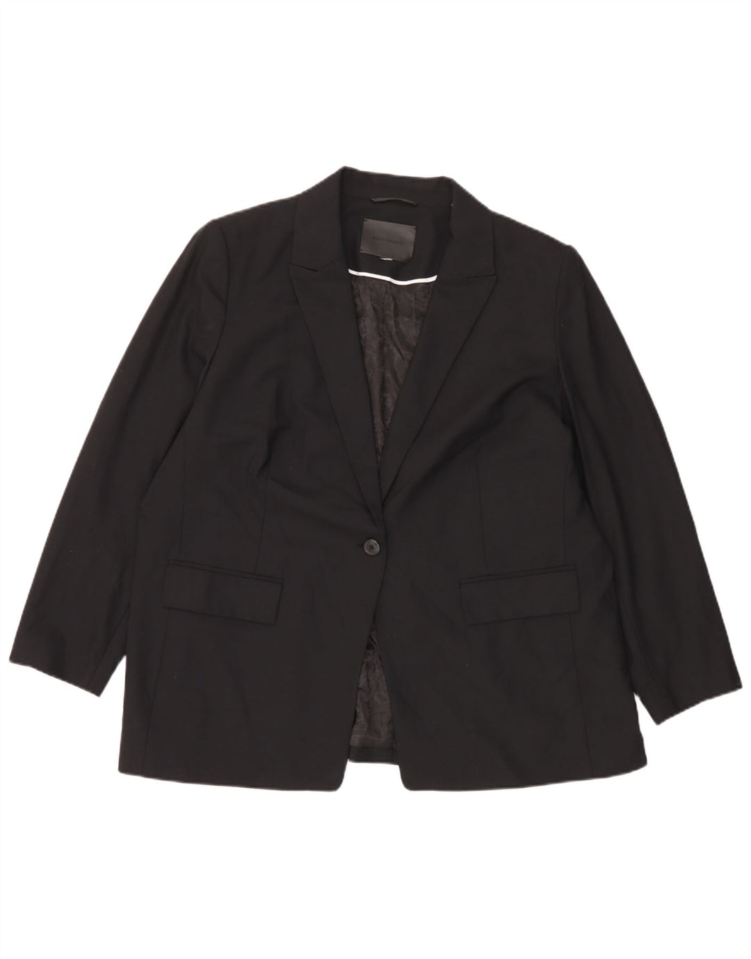 Marks & Spencer Dame Autograph 1 Knap Blazer Jacket UK 18 XL Sort