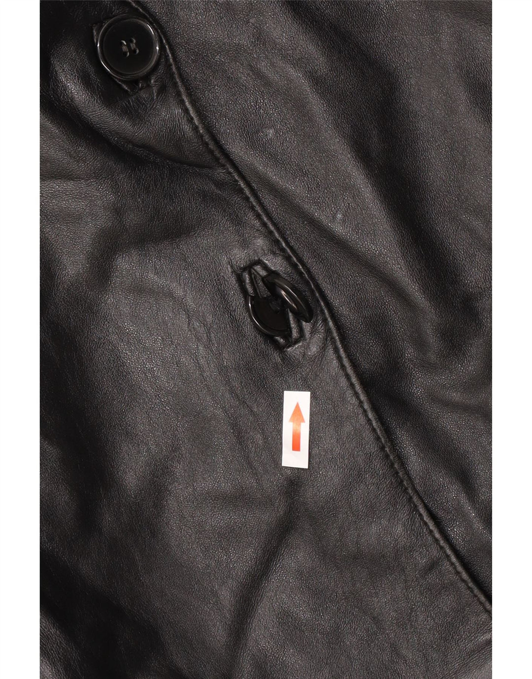VINTAGE Oversized læderfrakke til kvinder IT 44 Medium sort læder