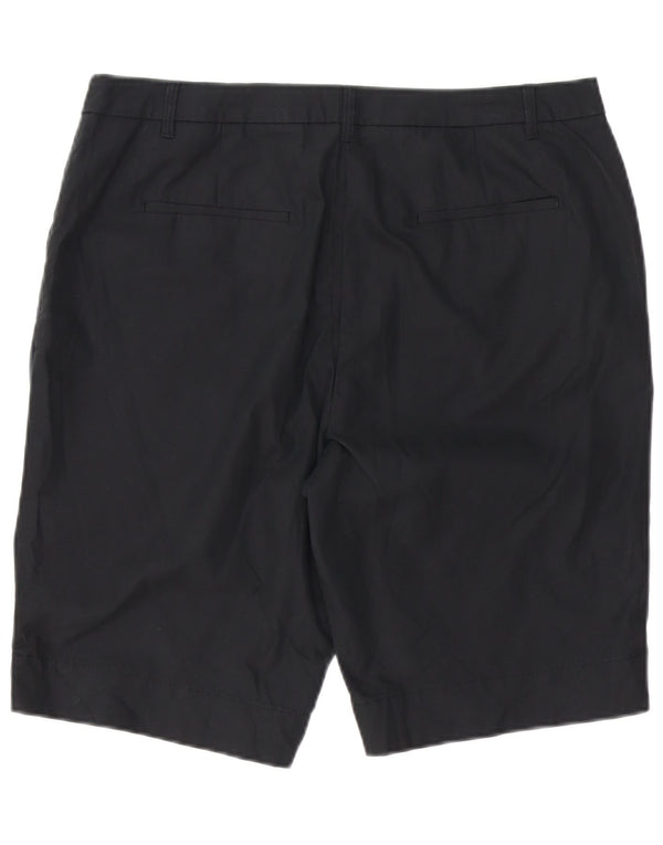 MARKS & SPENCER Chino-shorts til kvinder UK 16 Large 36 Black Polyester