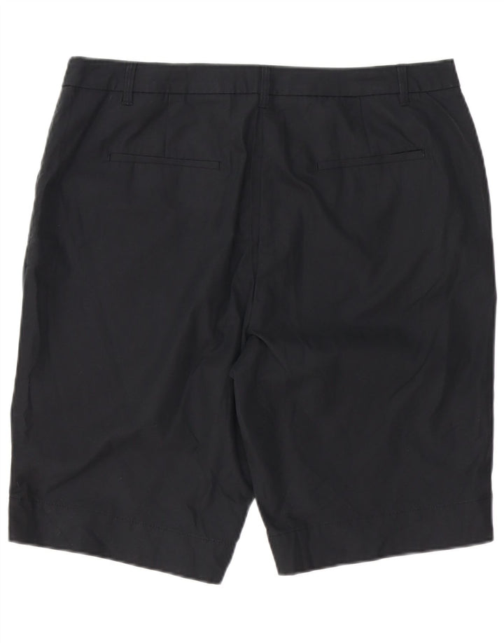 MARKS & SPENCER Chino-shorts til kvinder UK 16 Large 36 Black Polyester