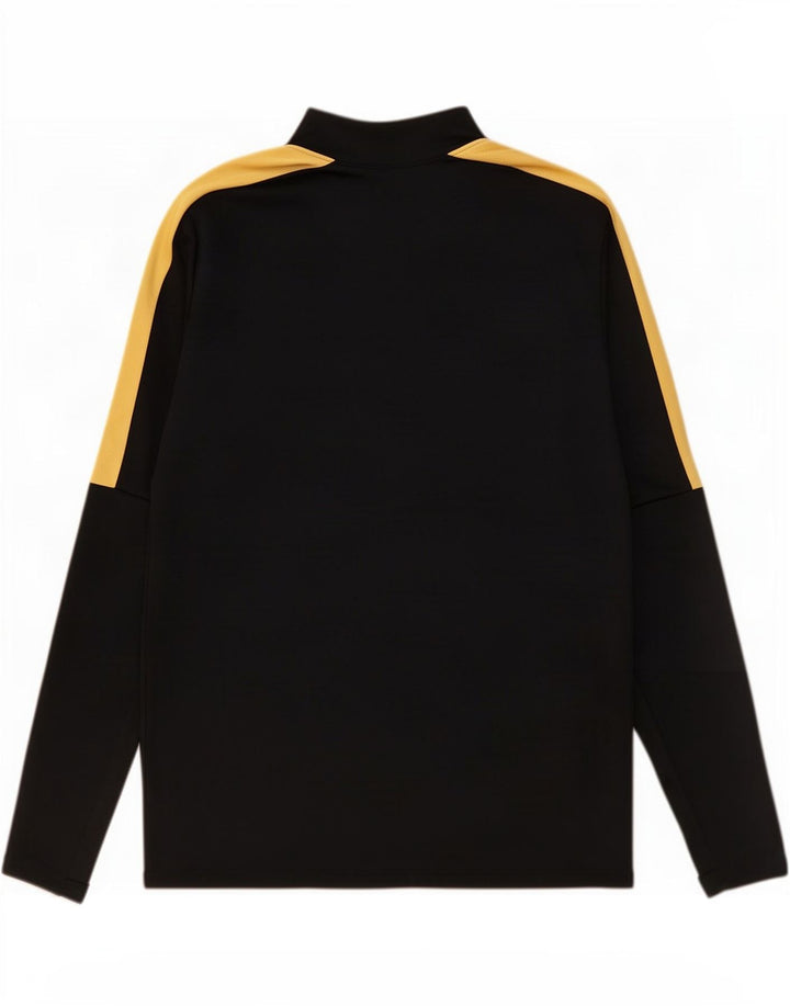 Nike Herre Dri Fit Pullover med lynlås-hals Træningsdragt Top Medium Sort Colourblock