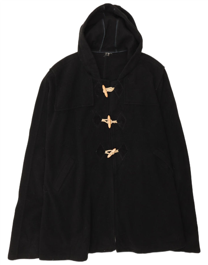 Vintage Poncho-jakke med hætte til kvinder One Size Sort