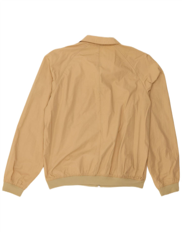 Benetton Herre Bomber Jacket UK 42 XL Beige Bomuld