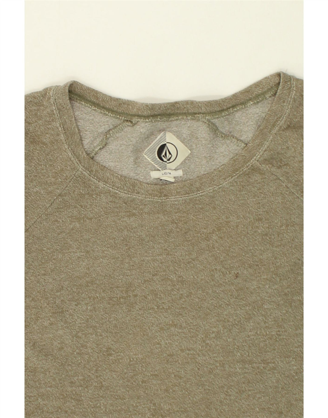 VOLCOM Womens Sweatshirt Jumper UK 14 Large Khaki Vintage Volcom and Second-Hand Volcom from Messina Hembry 