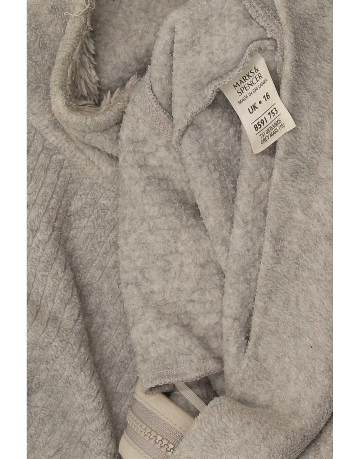 Marks & Spencer Fleecejakke til kvinder UK 16 Stor grå polyester