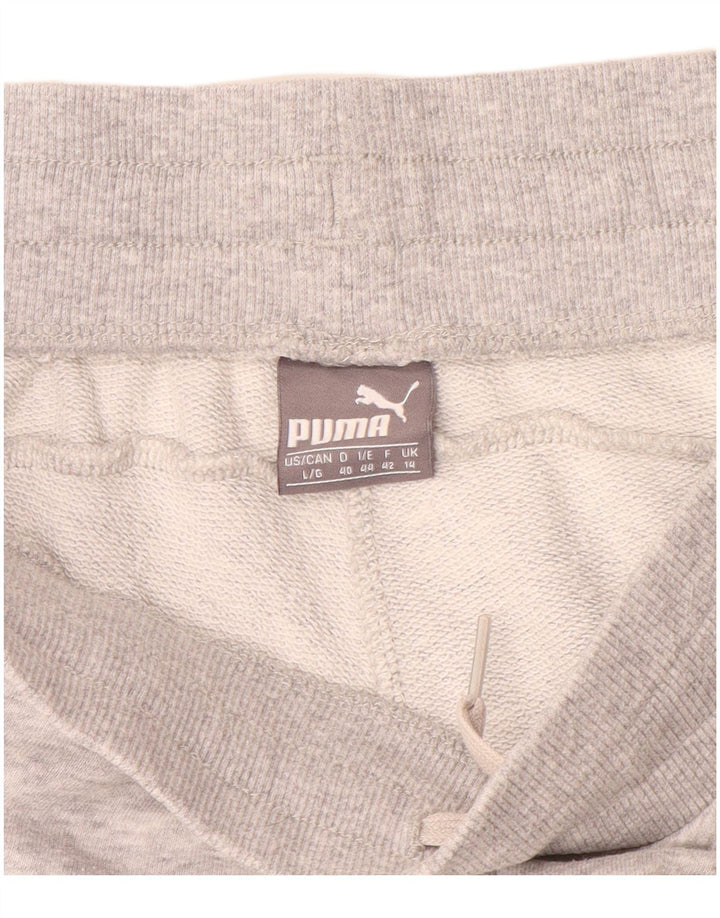 PUMA Womens Capri Tracksuit Trousers Joggers UK 14 Medium  Grey Cotton