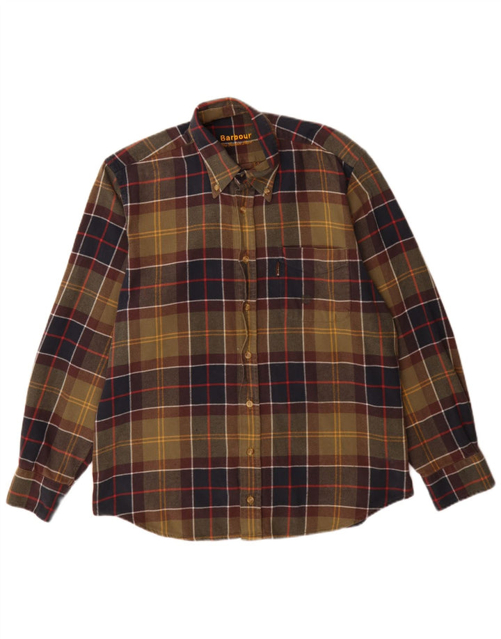 Barbour Herre Regular Fit Flanellskjorte Medium Grøn Plaid Bomuld