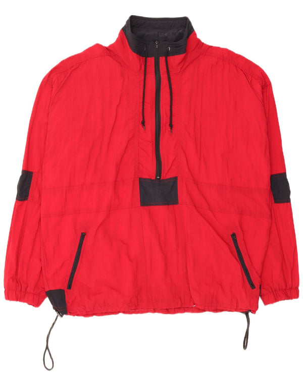 Marcel Clair Herre Anorak Jacket UK 42 XL Rød Colourblock Polyamid