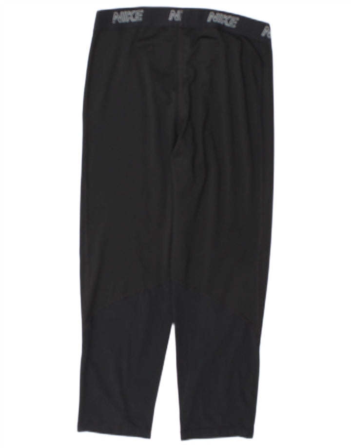 Nike Dame Dri Fit Grafiske Capri Leggings UK 14 Stor sort polyester