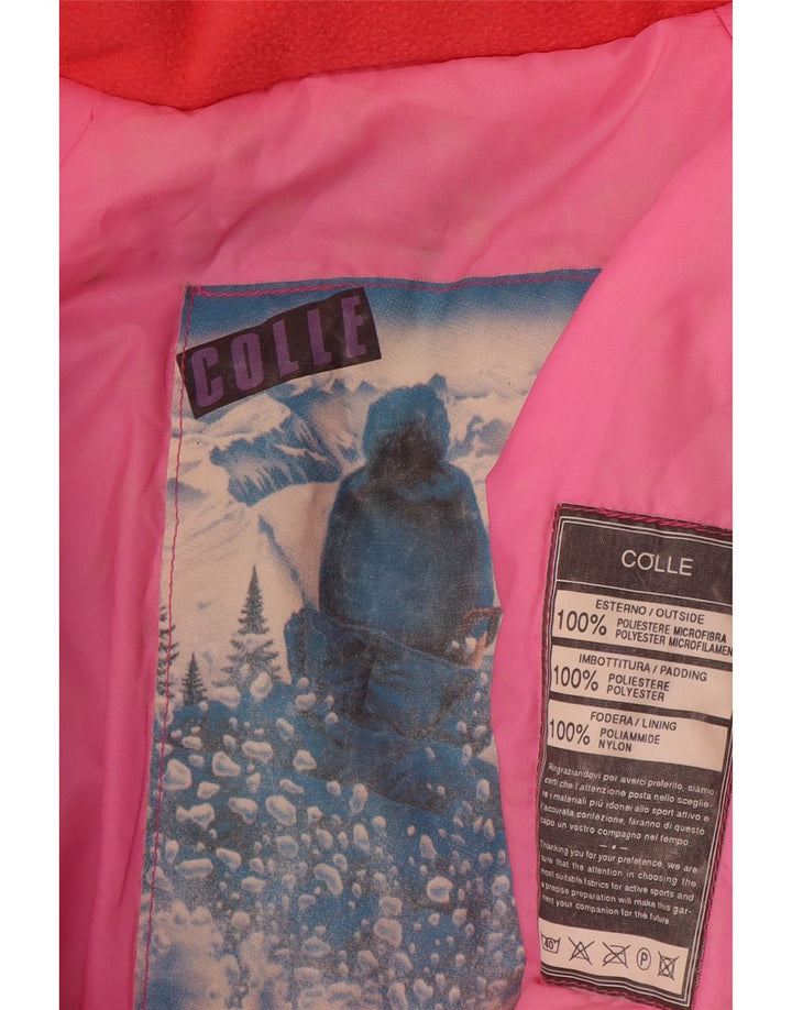 Colle Dame Hætte Skijakke UK 10 Lille Pink Colourblock Polyester
