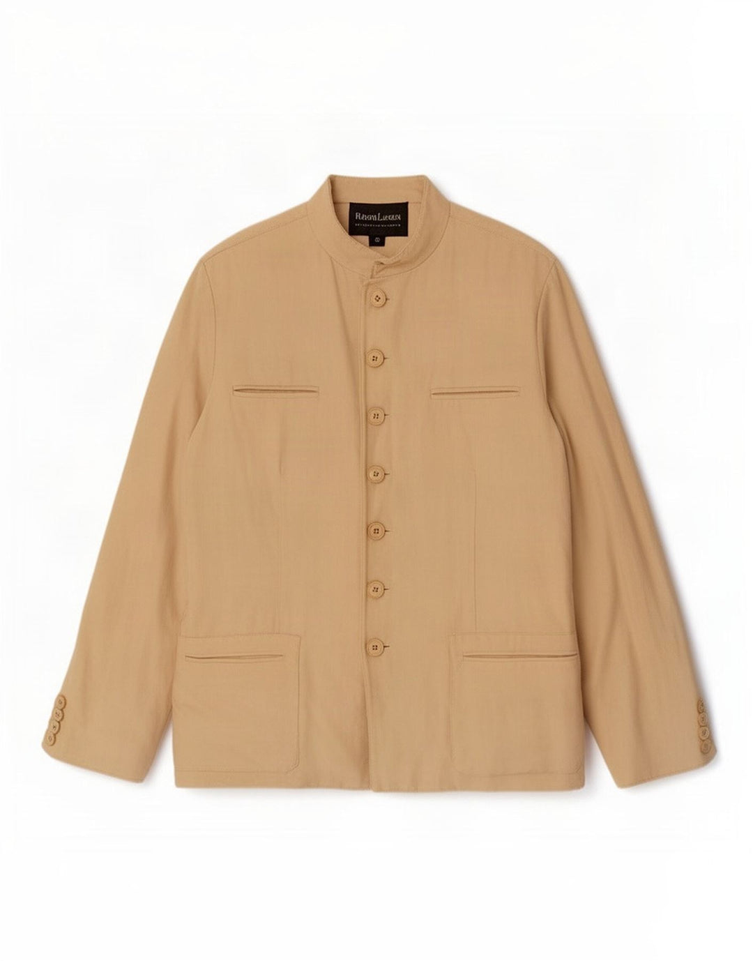 Ralph Lauren Womens Utility Jacket US 10 Large Beige Linen