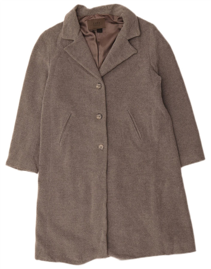 Zara Dame Overfrakke EU 42 Large Grå
