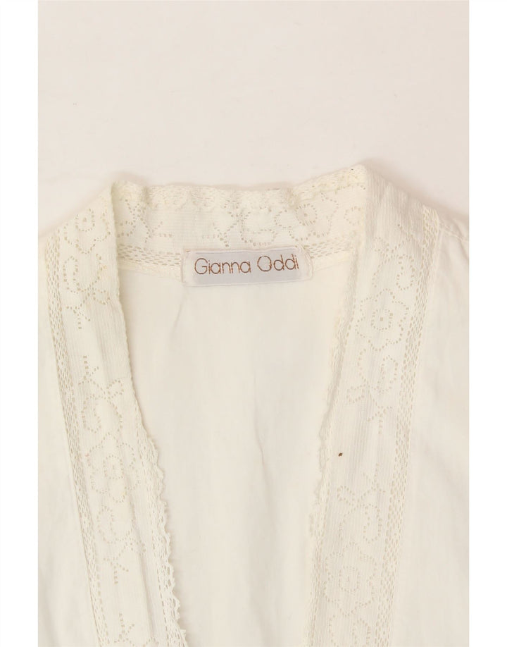 VINTAGE Womens Shirt Blouse UK 16 Large White Vintage Vintage and Second-Hand Vintage from Messina Hembry 
