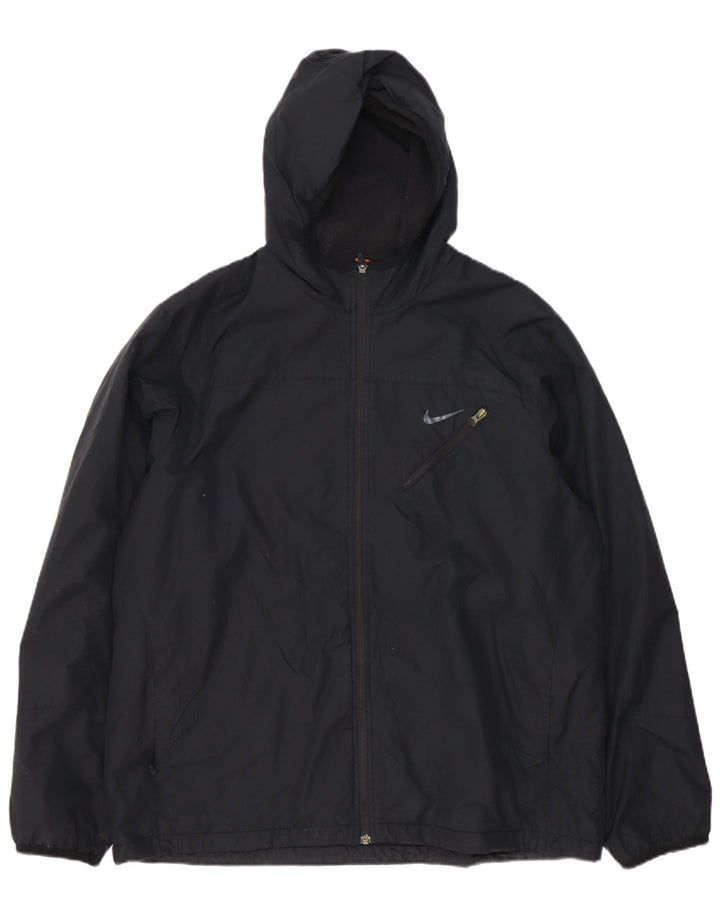 Nike Træningsdragt med hætte til mænd, topjakke UK 46/48 XL sort polyester