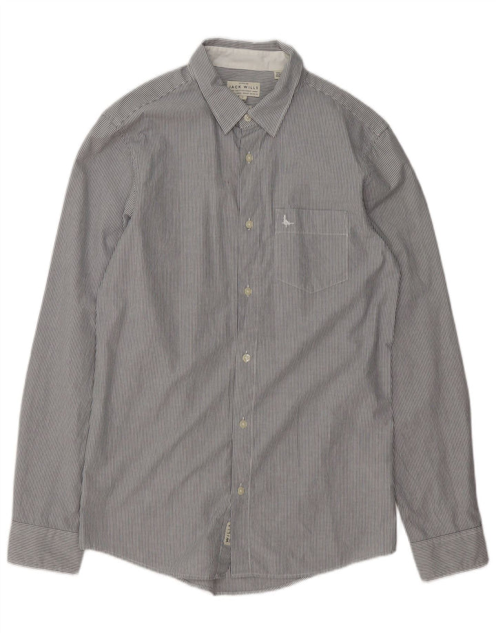 Jack Wills Herre Classic Fit skjorte lille grå nålestribet bomuld